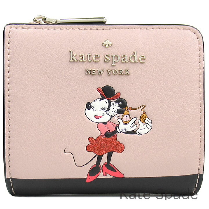 楽天市場 ケイトスペード Kate Spade 財布 レディース 二つ折り財布 ディズニー ミニーマウス Disney コラボ商品 レザー 送料無料 ブランド ケイトスペード正規品販売店 直営アウトレット店より直輸入 あす楽 ニューヨークコレクション