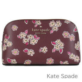 無料父の日ラッピング！ ケイトスペード kate spade 化粧ポーチ レディース コスメポーチ ポーチ コスメティックケース 花柄 グリッター 【送料無料】 ブランド ケイトスペード正規品販売店 直営アウトレット店より直輸入