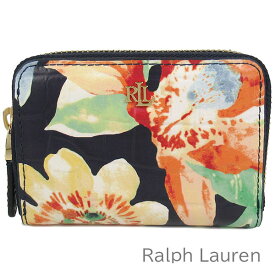 無料母の日ラッピング！ ローレン ラルフローレン Lauren Ralph Lauren 小銭入れ レディース ラルフ コインケース 名刺入れ カードケース 花柄 レザー ラウンドファスナー 【送料無料】 ブランド ラルフローレン正規品販売店 直営アウトレット店より直輸入 【あす楽】