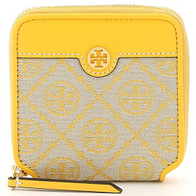 トリーバーチ Tory Burch 財布 レディース 二つ折り財布 キャンバス モノグラム シグネチャー ラウンドファスナー 【送料無料】 ブランド トリーバーチ正規品販売店 直営アウトレット店より直輸入