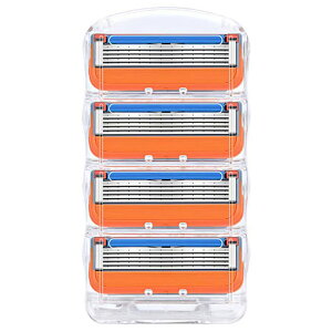 ジレット替刃 5枚刃 フュージョン 互換 替刃 カミソリ 替え刃 男性 髭剃り 4個パック