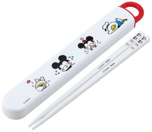 スケーター(Skater) 子供用 箸 箸箱セット 16.5cm お弁当用 抗菌加工 開けやすいスライド式 日本製 女の子 カナヘイ ディズニー ミッキーマウス フレンズ ABS2AMAG-A