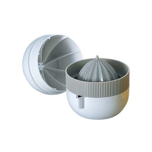 タイガークラウン(Tiger Crown) ジューサー・しぼり器 白 ベージュ 72×78mm レモン絞り器(三層式) ABS樹脂 手動式 容器付 注ぎ口付 586