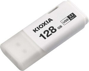128GB USB������ USB3.2 Gen1 KIOXIA �L�I�N�V�A TransMemory U301 �L���b�v�� �z���C�g �C�O���e�[�� LU301W128GG4