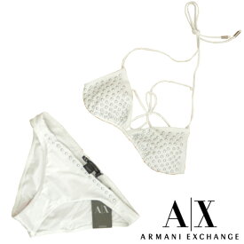 A|X Armani Exchange アルマーニエクスチェンジ レディース 水着 スタッズ ホワイト ビキニ アメカジ サーフ セレカジ インポート カジュアル スタイル ファッション