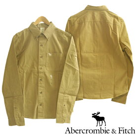 【送料無料】【セール】 アバクロ 【200種類の品揃え】 メンズ ボタンダウン シャツ カーキ メンズ Abercrombie&Fitch アバクロンビー＆フィッチ ブランド ファッション 長袖 シャツ カジュアル ボタンシャツ サファリ 雑誌掲載 インポート スタイル 正規 商品 059