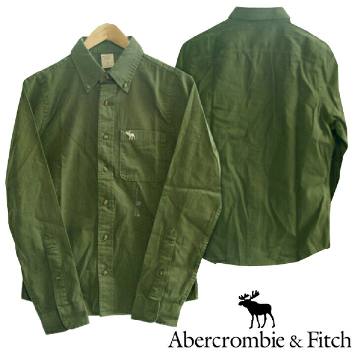 楽天市場 送料無料 セール アバクロ 0種類の品揃え メンズ ボタンダウン シャツ オリーブ メンズ Abercrombie Fitch アバクロンビー フィッチ ブランド ファッション 長袖 シャツ カジュアル ボタンシャツ サファリ 雑誌 掲載 インポート スタイル 正規