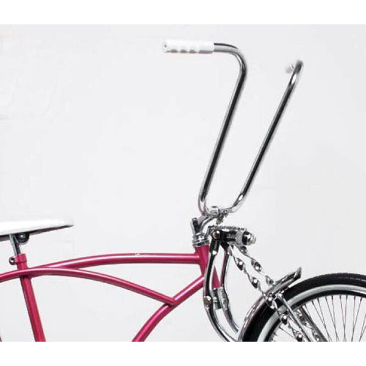 楽天市場】自転車 ハンドル 15インチ 高さ38cm ハンドルバー クローム 
