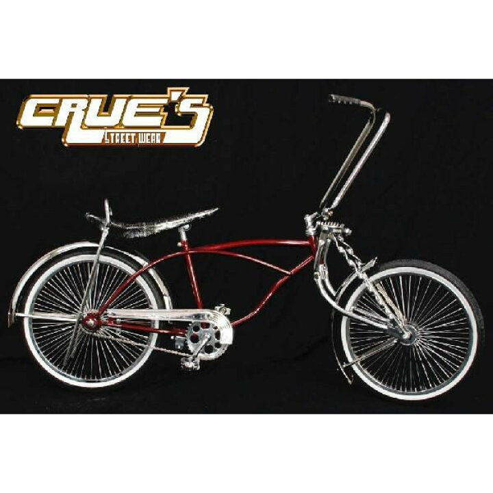 楽天市場】クルーズ ローライダー自転車 バーガンディー ローチャリ 