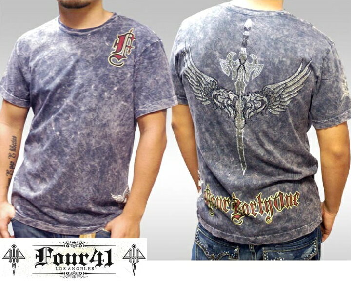 楽天市場】50%OFF セール Four41 スワロフスキー Tシャツ グレー 
