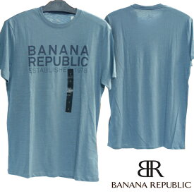 バナナリパブリック BANANA REPUBLIC メンズ 半袖 Tシャツ LOGO ブルー グレー バナリパ バナナ リパブリック アメカジ ブランド ファッション インポート カジュアル ヴィンテージ スタイル