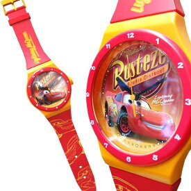 ディズニー Cars　カーズ 腕時計型 ウォールクロック 壁掛け時計 掛け時計 レッド 時計 Disney Pixar 雑貨 誕生祝い 入学 入園 お祝い お誕生日 プレゼント にも セール
