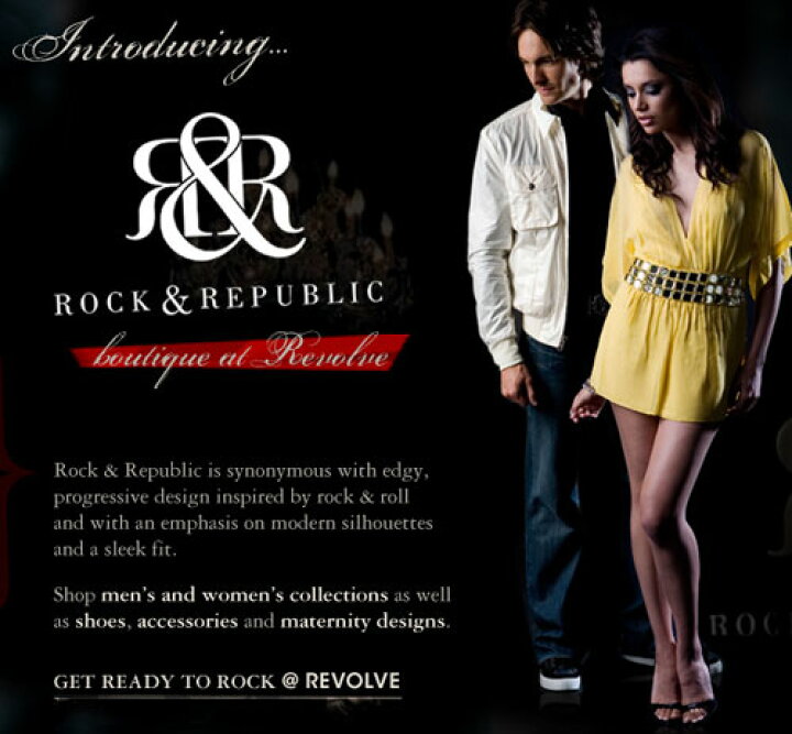 楽天市場】ロック&リパブリック メンズ ストレート デニム インディゴ  