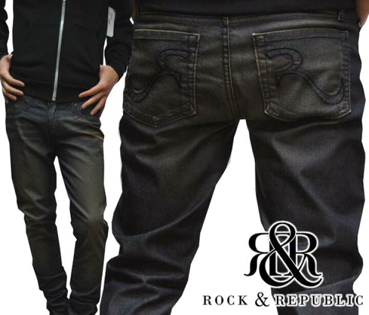 楽天市場 ロック リパブリック メンズ スリム デニム ジーンズ パンツ Rock Republic ロックアンドリパブリック ジョグジーンズ インポート プレミアムデニム ブランド Laセレブ ファッション ハリウッド セレブ Laカジュアル セレカジ ロック ストリート アメカジ