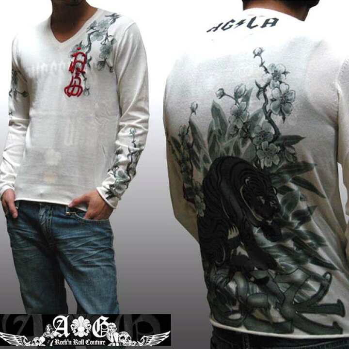 楽天市場 セール A G エーアンドジー メンズ トップス 長袖 Vネック ニット トラ サファリ Cream セーター La発 海外セレブ 多数着用 雑誌 掲載 プレミアム アクセサリー ジュエリー ブランド ハリウッド Laセレブ インポート カジュアル セレカジ ファッション