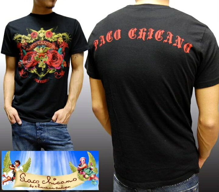 楽天市場 送料無料 セール パコ チカーノ メンズ Tシャツ ブラック Paco Chicano Gang Of Paradise トップス インポート Laセレブ ファッション ハリウッド セレブ カジュアル ストリート エドハーディー Ed Hardy エドハーディ 姉妹 ブランド 海外セレブ ロック