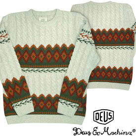 Deus ex Machina デウス エクスマキナ メンズ ニット ウール セーター 長袖 ALPIN SWEATER ICE MARL デウスエクスマキナ safari サファリ オーシャンズ 雑誌 多数 掲載 ファッション ブランド ストリート サーフ ロンハーマン カジュアル アメカジ スタイル