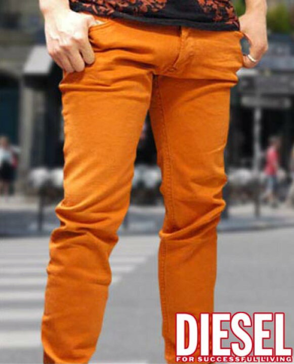 楽天市場 ディーゼル Diesel メンズ スリム テーパード カラー デニム Iakop 0111d Stretch Rust オレンジ プレミアム ジーンズ インポート ファッション Safari サファリ Leon レオン オーシャンズ 掲載 ブランド イタリア ヨーロピアン ストリート セレカジ カジュアル