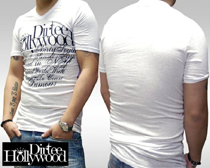 楽天市場 ダーティーハリウッド メンズ Tシャツ Vネック Dirtee Hollywood Branded ホワイト ブラック ダーティー ハリウッド La セレブ Safari サファリ Leon レオン オーシャンズ 雑誌 掲載 ブランド ベッカム セレカジ ファッション セール ストリート ウェア