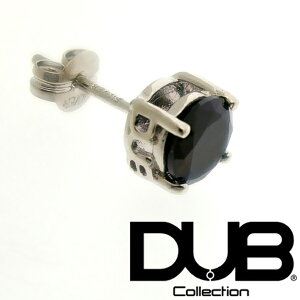 \店内全品ポイント11倍/ 再入荷なし 即納 送料無料 DUB ジュエリー ピアス 0.5カラット ブラック キュービック ジルコニア 0.5ct 148-3 メンズ レディース ダブジュエリー シルバー アクセサリ