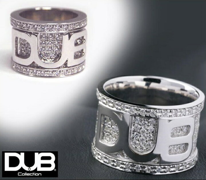 楽天市場】再入荷なし 即納 DUB ジュエリー リング 17-1 ロゴ シルバー  