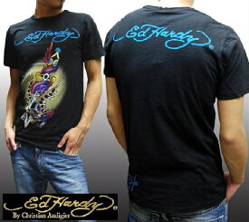 【送料無料】 エドハーディー メンズ Tシャツ 【200種類の品揃え】 Ed Hardy DRAGON ＆ SWORD 2 ブラック エド・ハーディー 正規品 インポート セレブ ファッション ブランド セレカジ アメカジ ストリート ロック サーフ スタイル LAセレブ クリスチャン オードジェー