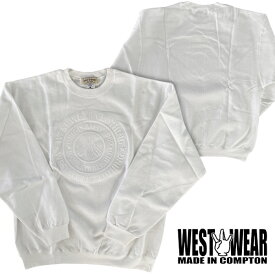 再入荷なし レアアイテム WEST WEAR メンズ スエット サークル ロゴ ホワイト ウエストウェアー Compton コンプトン クラシック 当時物 新品 ストリート スタイル HIPHOP ヒップホップ ダンス 西海岸 ウエストコースト ファッション ブランド ウェア 大きいサイズ