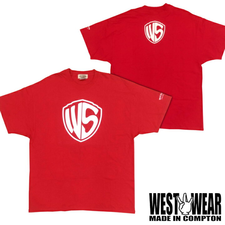 楽天市場】WEST WEAR メンズ 半袖 Tシャツ WS プリント ロゴ レッド 
