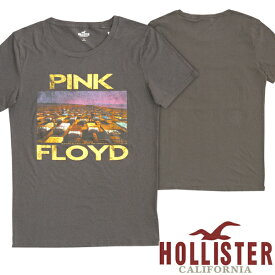 【送料無料】【セール】【200種類の品揃え】 ホリスター メンズ Tシャツ HOLLISTER PINK FLOYD ウォッシュブラック　ワイドネック　アメカジ サーフ ブランド ファッション カジュアル カリフォルニア スタイル 正規 商品 106