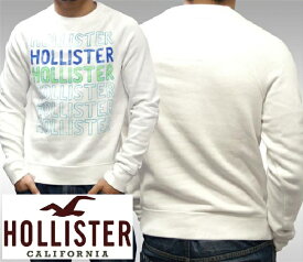 【送料無料】【セール】【200種類の品揃え】 ホリスター メンズ スエット HOLLISTER スウェット トレーナー パターン ロゴ ホワイト インポート ブランド パーカー ファッション カジュアル Safari 雑誌 掲載 アメカジ ストリート ウェア サーフ スタイル 正規 商品