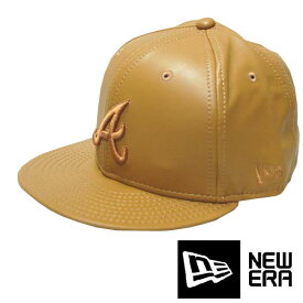 【セール】 ニューエラ キャップ アトランタ ブレーブス レザーキャップ ブラウン レザー 本革 NEWERA cap ATL メンズ レディース ベースボールキャップ MLB ストリート ファッション NEW ERA 帽子 ブランド HIPHOP ウェア ヒップホップ B-boy ウエア B系 アメカジ スタイル