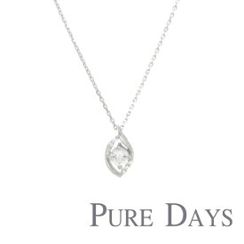 【即納】ピュアデイズ レディース シルバー 925 天然 ホワイト サファイア ネックレス PURE DAYS PWS-006 アクセサリー ジュエリー キュービック　ジルコニア ペンダント　ブランド アクセ 芸能人　着用　可愛い 人気 ギフト プレゼント