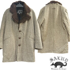 サルー SALUD メンズ ブルゾン ジャケット ブラウン TC-5528 Boa collar Coat ローライダー チカーノ ファッション LA カジュアル スタイル ブランド ダックテイルズ シャネルズ ラッツ&スター HIPHOP CHICANO ヒップホップ B系 服 大きいサイズ 2L 2XL 3L 3XL 4L