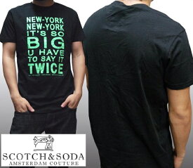 スコッチ&ソーダ SCOTCH&SODA メンズ 半袖 Tシャツ NY NY ブラック シャツ safari サファリ OCEANS オーシャンズ 掲載 スコッチアンドソーダ ヴィンテージ スタイル ファッション サーフ ブランド ロンハーマン 好きに 018