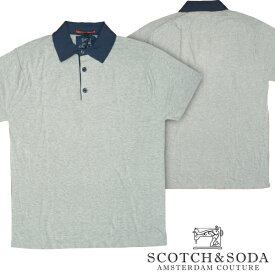 scotch&soda スコッチ&ソーダ メンズ 半袖 ニット ポロシャツ グレー 【400種類の品揃え】 スコッチアンドソーダ サファリ トップス インポート カジュアル ブランド サーフ セレブ ストリート ヴィンテージ ロンハーマン スタイル 058