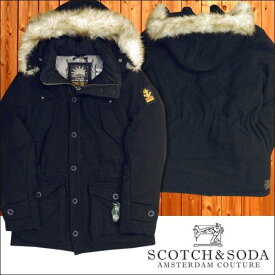 スコッチ&ソーダ スコッチアンドソーダ scotch&soda メンズ ミリタリーダウンジャケット ファー付き ウールジャケット ネイビー アウター ジャケット トップス カジュアル サーフ セレブ ストリート ヨーロピアン ヴィンテージ Safari サファリ スタイル 掲載 ブランド 361