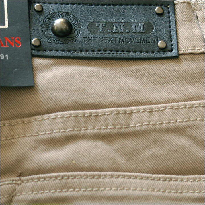 Tnm Jeans メンズ パンツ ネイビー ホワイト スリム カラー ジーンズ デニム チノパン インポート ブランド 当店だけの限定モデル
