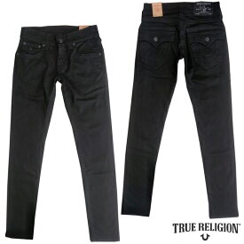 【送料無料】【セール】 トゥルーレリジョン デニム メンズ TRUE RELIGION SKINNY FLAP ALL BLACK ストレッチ スキニー インポート 海外 LAセレブ 愛用 ハイブランド ファッション カジュアル セレブ プレミアム ジーンズ ブランド ウェア サーフ スタイル 正規 商品