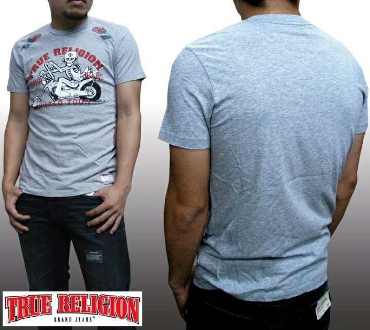 楽天市場 送料無料 セール トゥルーレリジョン Tシャツ メンズ 0種類の品揃え True Religion Bike Roses グレー インポート 海外 Laセレブ 愛用 ハイブランド ファッション カジュアル プレミアム デニム Safari サファリ 雑誌 掲載 ウェア サーフ スタイル