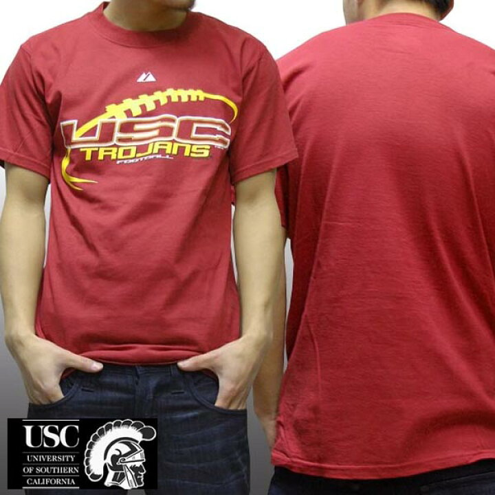 楽天市場 Usc トロージャンズ アメリカンフットボール メンズ Tシャツ 南カリフォルニア大学 Ncaa La Majestic Athletic カジュアル ストリート ウェアー ヒップホップ ファッション Hiphop B系 スタイル ウエストコースト 西海岸 服 ダンス ウェア アメカジ ブランド