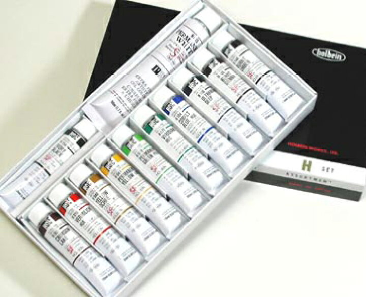 楽天市場】ホルベイン 油絵具 セット 12色「H」20ml油絵具 Hセット 6号 