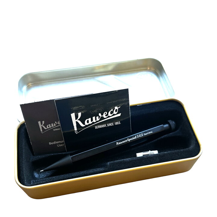 スペア消しゴム 付き カヴェコ Kaweco スペシャル ミニ ブラックシャープペン カヴェコ ペンシル 0 5 0 7 0 9 2 0mm スペア消しゴム付き オリジナルケース入り 携帯用 ミニサイズ 筆記具 シャーペン ギフト 父の日 高級 プレゼント お祝い 入学 誕生日