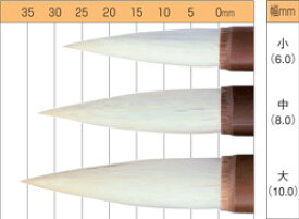 【お取り寄せ】ナムラ　水彩・ デザイン・日本画筆　特製　彩色筆（茶軸）サイズ：小（軸幅6.0mm）