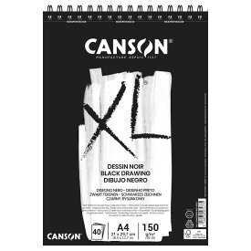 ■黒い紙のスケッチブック■キャンソン　XL ブラック A4サイズ