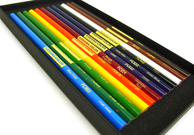 楽天市場】【メール便OK】油性 色鉛筆 カリスマカラー 12色セット : 中