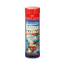 ファーバーカステル 赤缶 水彩色鉛筆 36色セット持ち運びやすい 丸缶 タイプ コロリアージュ 大人の塗り絵 に最適