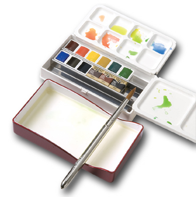 ホルベイン ショッピング 固形水彩絵具 アーチストパンカラー 信頼 12色セット パームボックス