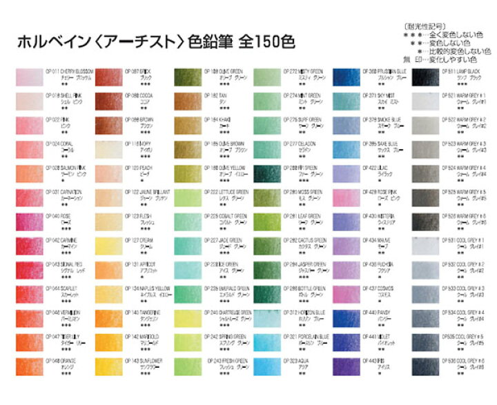 楽天市場】【送料無料】☆憧れの全色☆ホルベイン アーチスト色鉛筆 