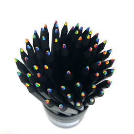 記念品・景品にもオススメ レインボーカラー 色鉛筆 お得な60本入り7色が一つの芯に詰まった楽しい色鉛筆 七色 鉛筆