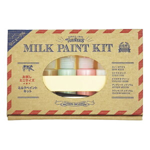 手作りアンティーク雑貨がすぐ出来る!ターナーミルクペイントキット(30ml×3色)お試し9点セット【お取り寄せ品】